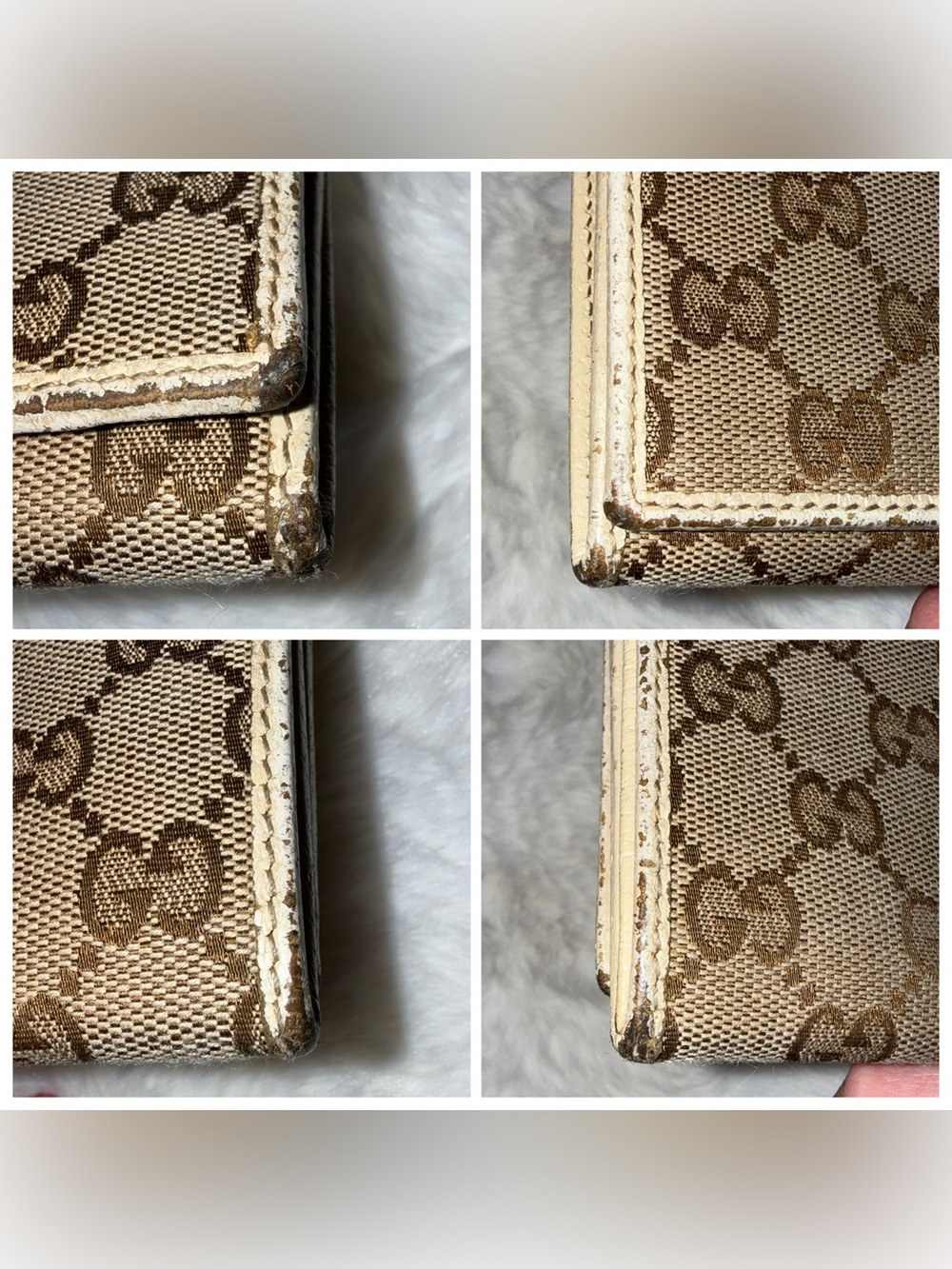 Gucci Brown GG Supreme Flap Wallet with Metal Plaque - Picture 5 of 14